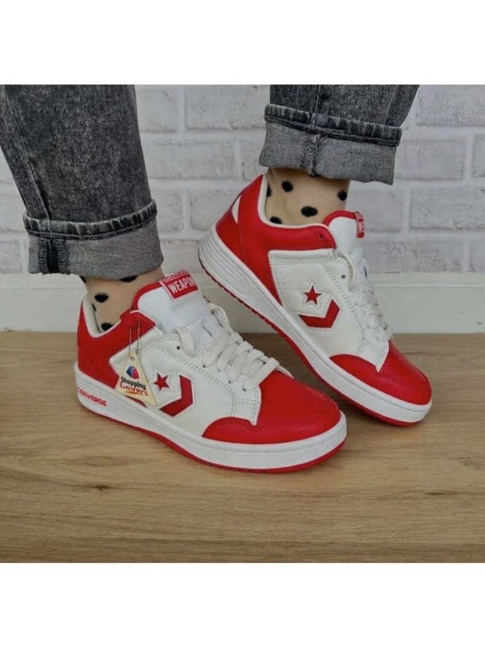 Converse Weapon Low Red White 8 Women Shoes Bird Magic Erving DS Sneaker A10598C